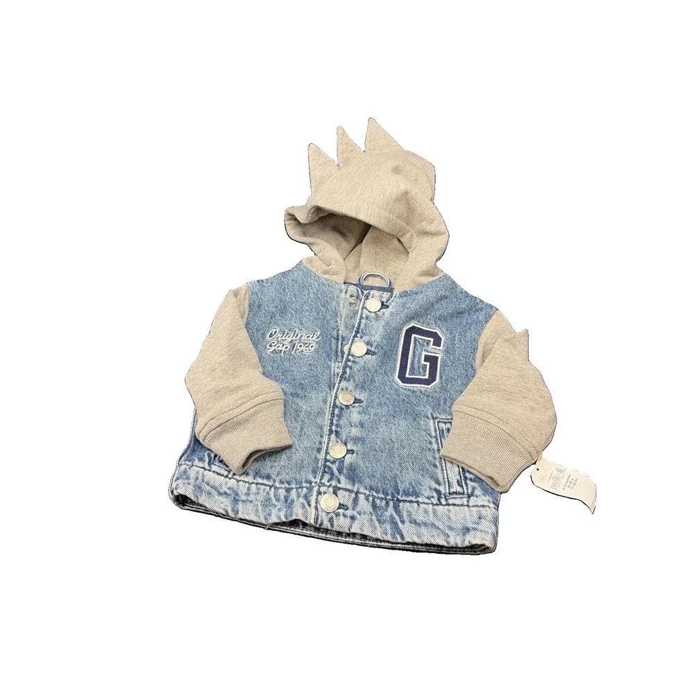 Baby Gap 6-12 Month Blue Denim Jacket NWT Snaps Pockets Fall/Winter/Boy/Girl